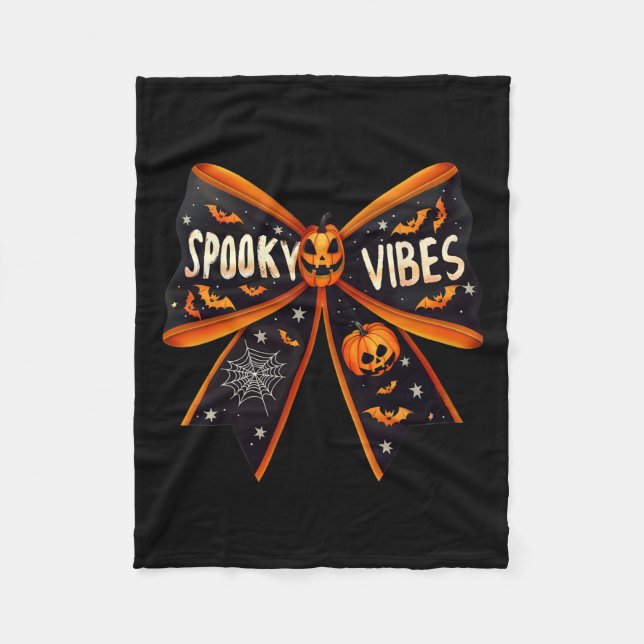 Couverture Polaire Vibes Coquette Bow Halloween Super Femmes Filles K (Devant)