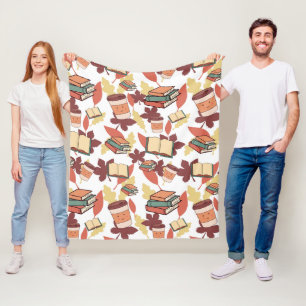 Couverture Polaire Vibes d'automne confortables Kawaii