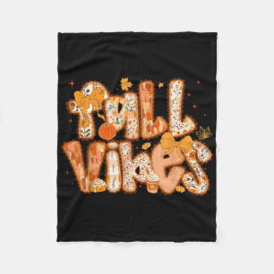 Couverture Polaire Vibes d'automne Preppy Coquette Floral Brushstroke