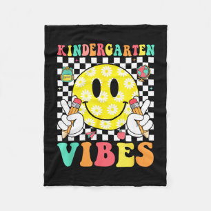 Couverture Polaire Vibes de maternelle sourire rétro enseignant enfan