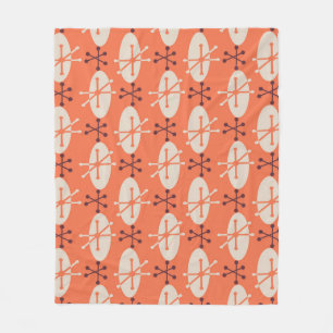 Couverture Polaire Vibes rétro : Motif d'éclatement géométrique