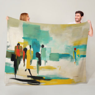 Couverture Polaire Vibrance de midi – Figures abstraites