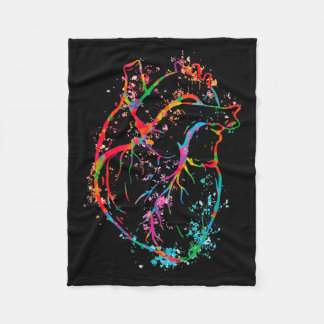 Couverture Polaire Vibrant Anatomical Heart Splatter 