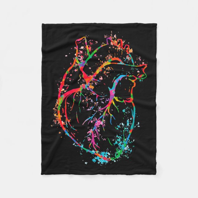Couverture Polaire Vibrant Anatomical Heart Splatter  (Devant)