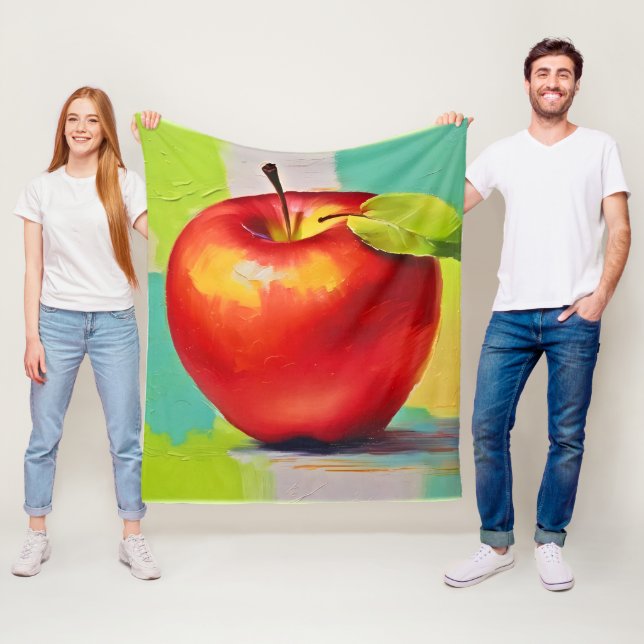 Couverture Polaire Vibrant Apple Still Life (En situation)