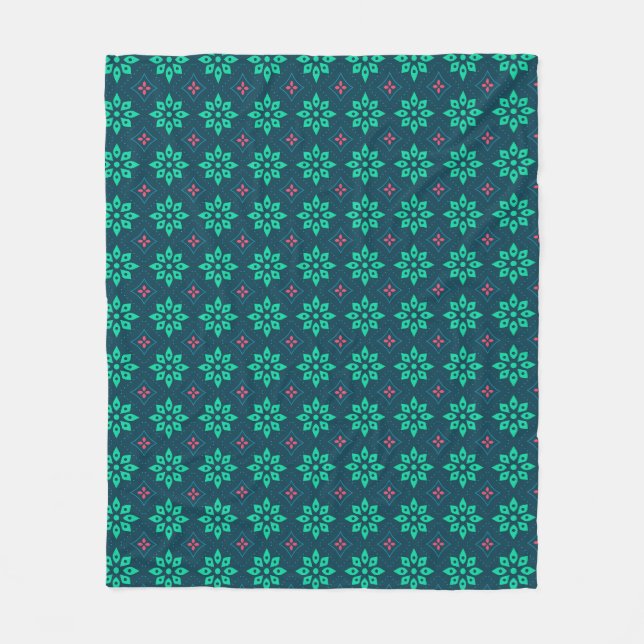 Couverture Polaire Vibrant Floral Motif sans joint (Devant)
