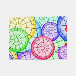 Couverture Polaire Vibrant Rainbow Concentric Circles