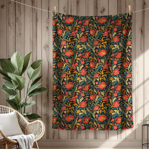 Couverture Polaire Vibrant William Morris Élégance florale intemporel