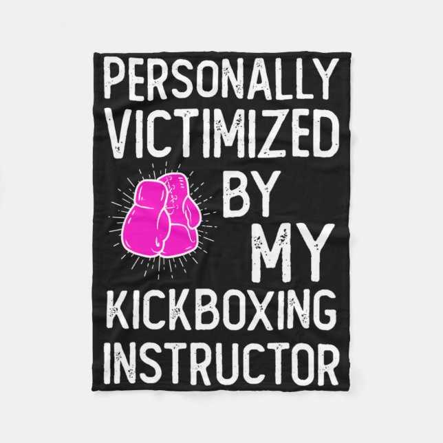 Couverture Polaire Victimized By My Funny Martial Art Kickboxing Kick (Devant)