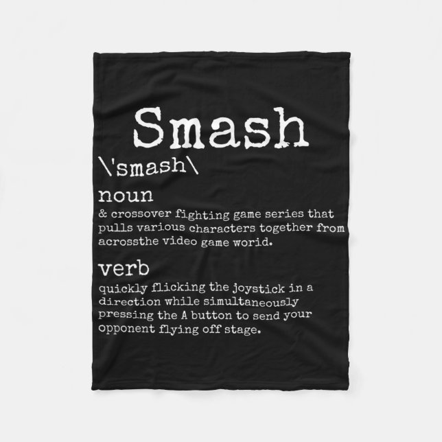 Couverture Polaire Vidéogames Smash Définition Funny Jeu Vidéo Gamer (Devant)