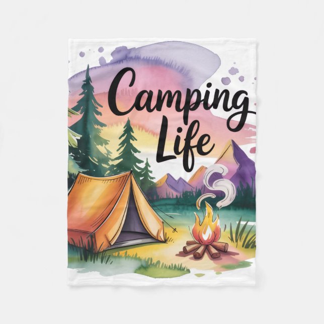 Couverture Polaire Vie de camping (Devant)