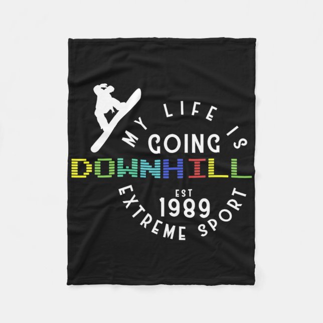 Couverture Polaire Vie Descente Snowboard Freestyle Hiver S (Devant)