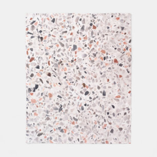 Couverture Polaire Vieille texture terrazzo, motif d'hamper.