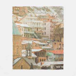 Couverture Polaire Vieilles bâtisses historiques de Tbilissi. Caucase