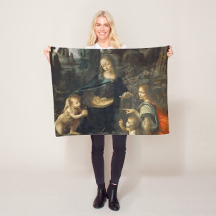 Couverture Polaire Vierge aux rochers, Léonard de Vinci