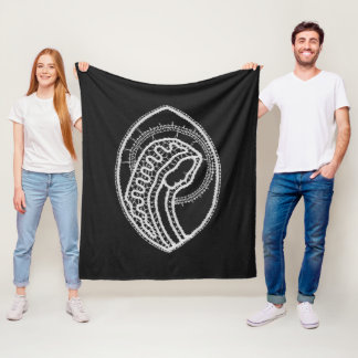 Couverture Polaire Vierge Marie bénie en dentelle sur velours noir