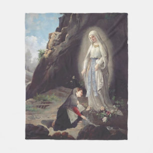 Couverture Polaire Vierge Marie de Lourdes