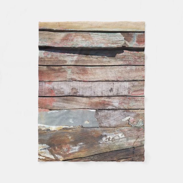 Couverture Polaire Vieux bois rustique bateau en bois plank (Devant)