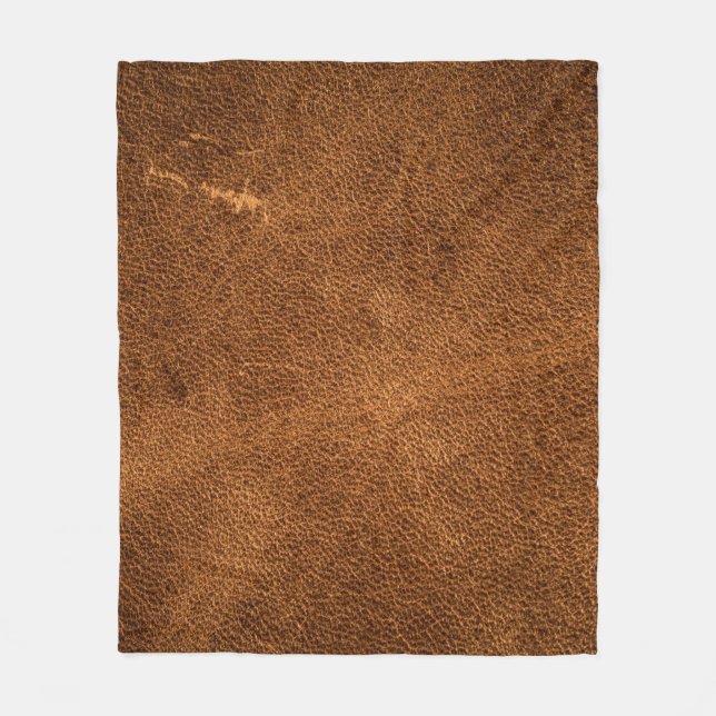 Couverture Polaire Vieux cuir marron (Devant)