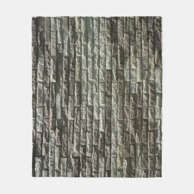 Couverture Polaire Vieux mur de briques : Texture dénudée (Devant)