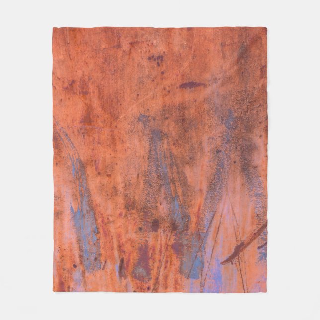 Couverture Polaire Vieux patiné rouille texturéabstrait, vieilli, vie (Devant)