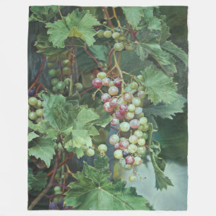 Couverture Polaire Vigne Réaliste avec Feuilles – Art Fin