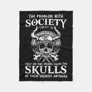 Couverture Polaire Viking Nordic Valhalla Odin Funny Problème de soci