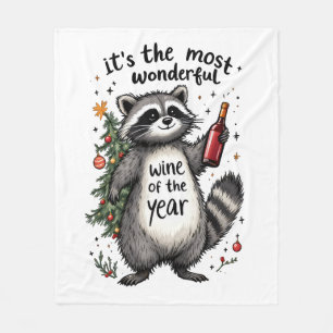 Couverture Polaire Vin de l'année le plus merveilleux Raccoon