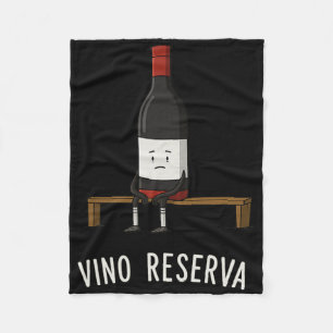 Couverture Polaire Vin Reserva Drôle Banc de Football Réserve Vin