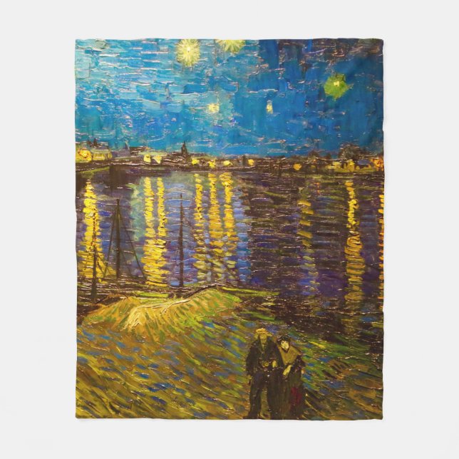 Couverture Polaire Vincent van Gogh Art Fleece Blanche (Devant)