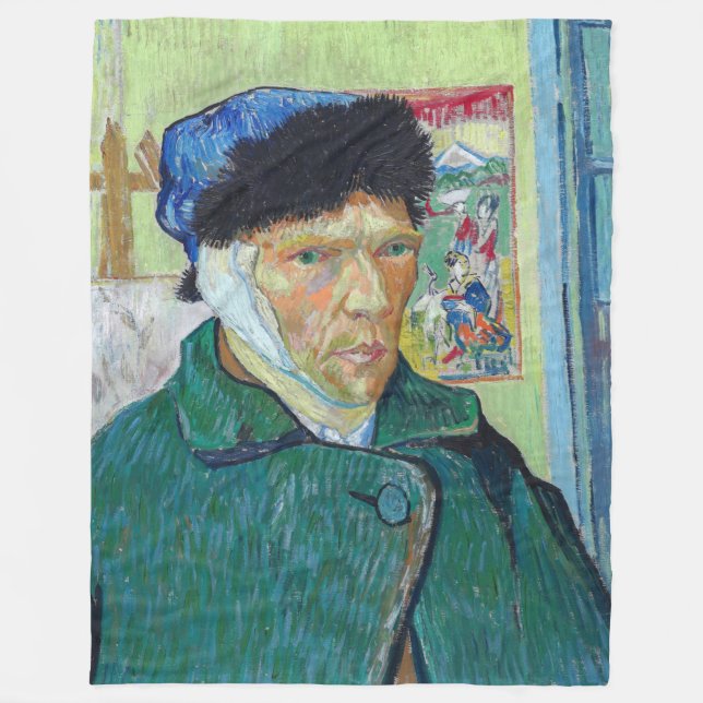 Couverture Polaire Vincent van Gogh - Autoportrait avec oreille bandé (Devant)