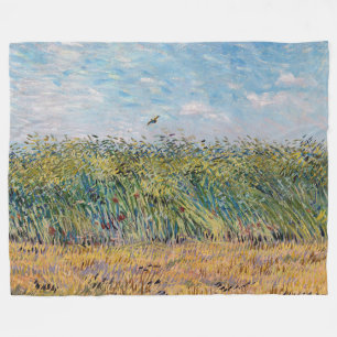 Couverture Polaire Vincent van Gogh - Champ de blé avec une lark