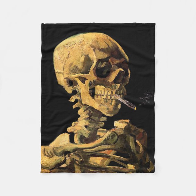 Couverture Polaire Vincent Van Gogh - Crâne à la cigarette allumée (Devant)