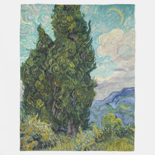 Couverture Polaire Vincent van Gogh - Cyprès
