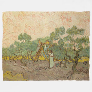 Couverture Polaire Vincent van Gogh - Femmes cueillette d'olives