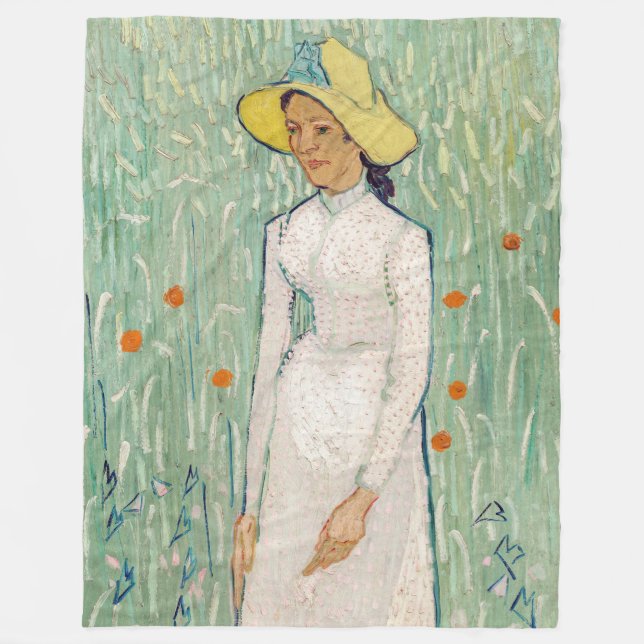 Couverture Polaire Vincent van Gogh - Fille en blanc (Devant)