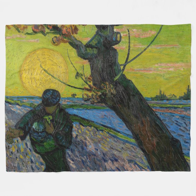 Couverture Polaire Vincent van Gogh - Le Semeur  (Devant (Horizontal))