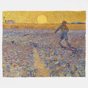 Couverture Polaire Vincent van Gogh - Le Semeur au soleil couchant