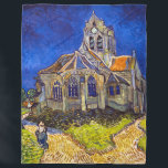 Couverture Polaire Vincent van Gogh - L'église d'Auvers<br><div class="desc">L'église d'Auvers / l'Eglise à Auvers-sur-oise par Vincent Van Gogh en 1890</div>