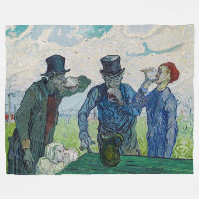 Couverture Polaire Vincent van Gogh - Les buveurs, après Daumier (Devant (Horizontal))