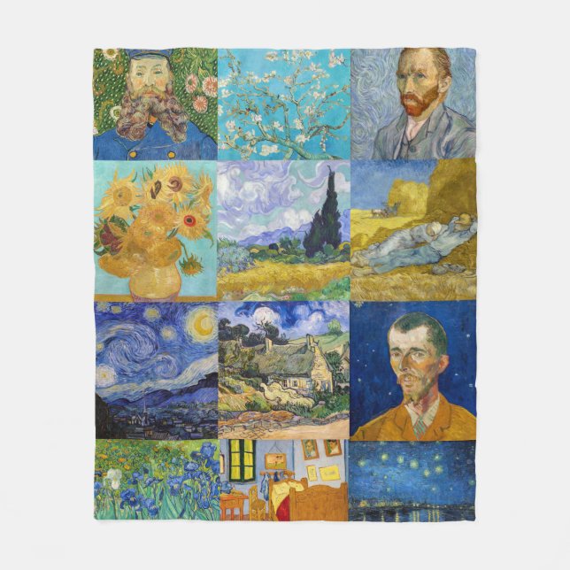 Couverture Polaire Vincent Van Gogh - Masterpieces Patchwork (Devant)