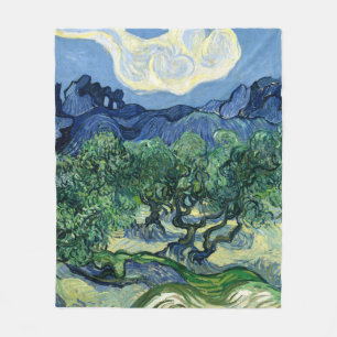 Couverture Polaire Vincent Van Gogh Oliviers Paysage Montagneux