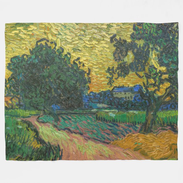 Couverture Polaire Vincent van Gogh - Paysage à Twilight (Devant (Horizontal))