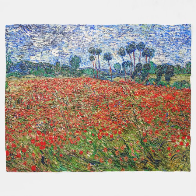 Couverture Polaire Vincent van Gogh - Poppy Field (Devant (Horizontal))