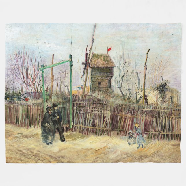 Couverture Polaire Vincent van Gogh - Scène de rue à Montmartre (Devant (Horizontal))