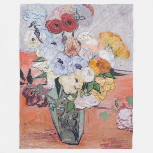 Couverture Polaire Vincent van Gogh - Vase avec Roses & Anémones