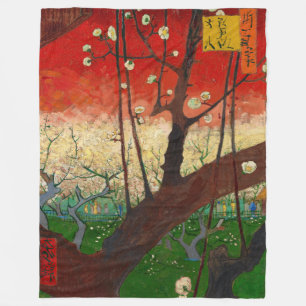 Couverture Polaire Vincent van Gogh - Verger de pruniers en fleurs