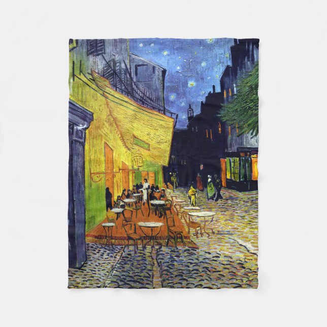Couverture Polaire Vincent Willem van Gogh - Café Terrasse en soirée (Devant)