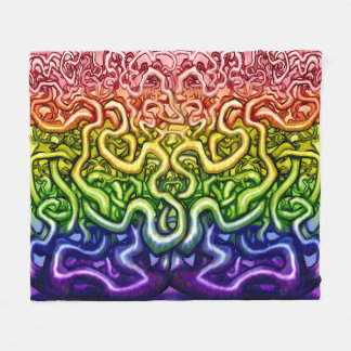 Couverture Polaire Vins tordus arc-en-ciel