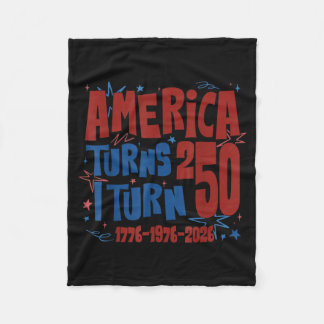 Couverture Polaire Vintage Aamerica 250 ans Tourne 50 Patriotique 50è